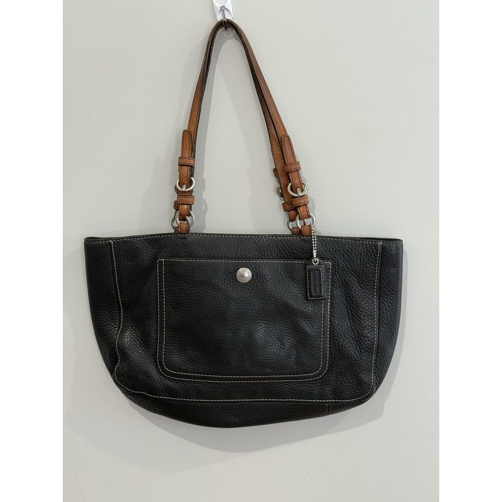 Coach Chelsea Bag Black Pebbled Leather Handbag Shoulder Tote F0751-F10892 Purse